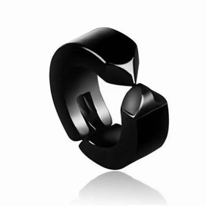 No Piercing Earring Hoop Black